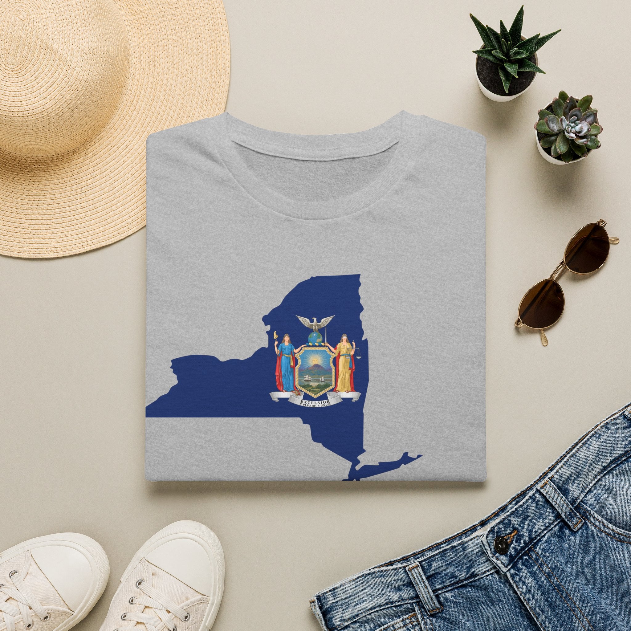 New York State's Flag & Boundaries
