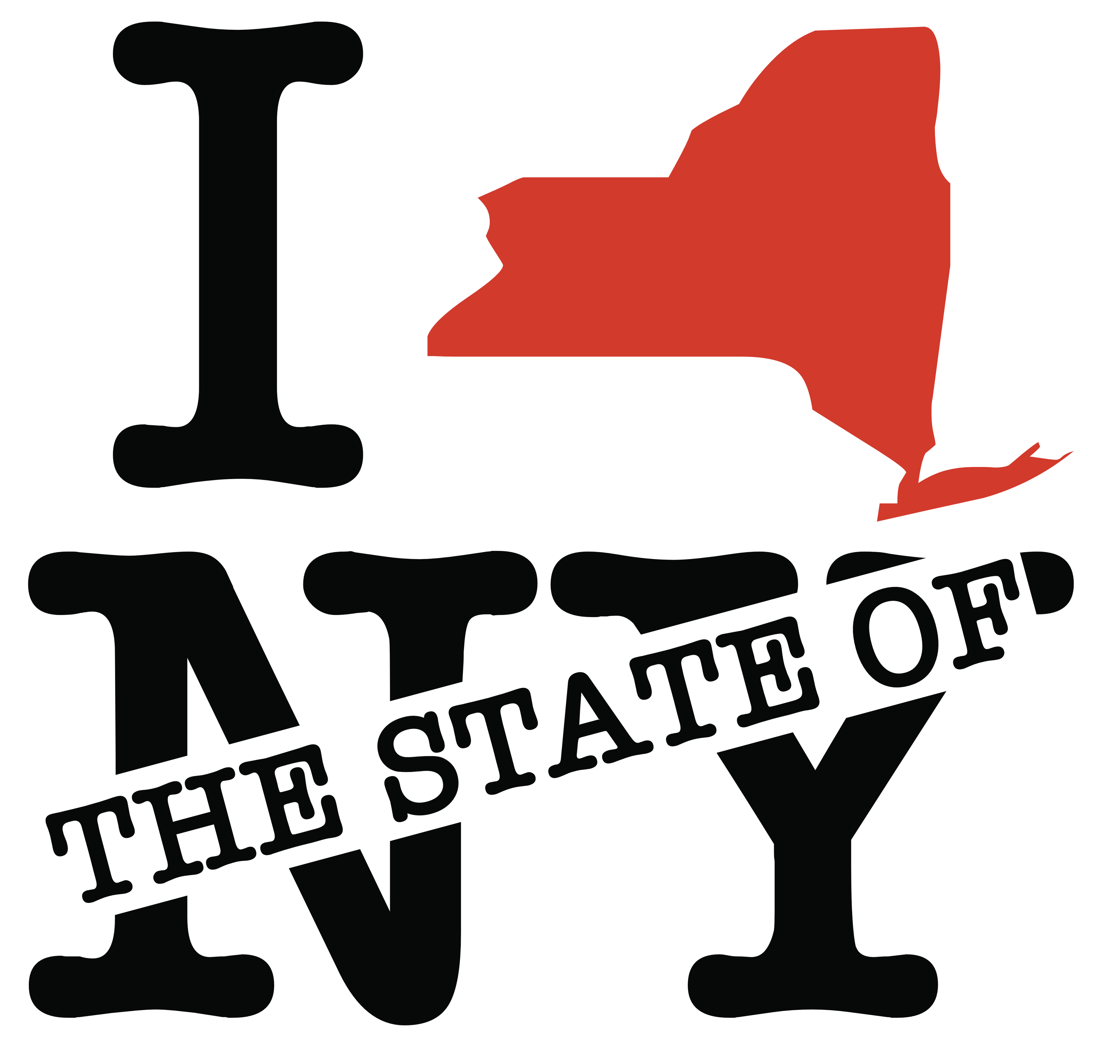 I love the state of New York (pattern)